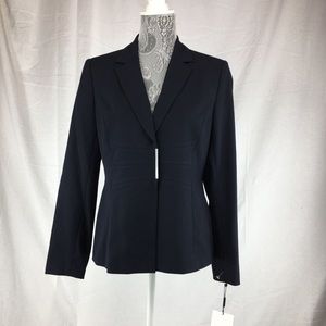 Calvin Klein Women’s 6 Navy Blue Black Suit Blazer